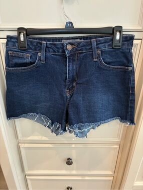 Just USA Dark Blue Distressed Denim Shorts